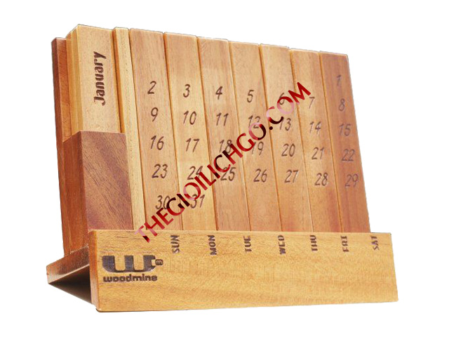 Lịch gỗ quà tặng khách hàng Tết