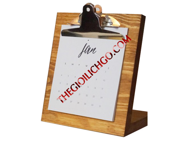 Lịch gỗ quà tặng Tết 2017