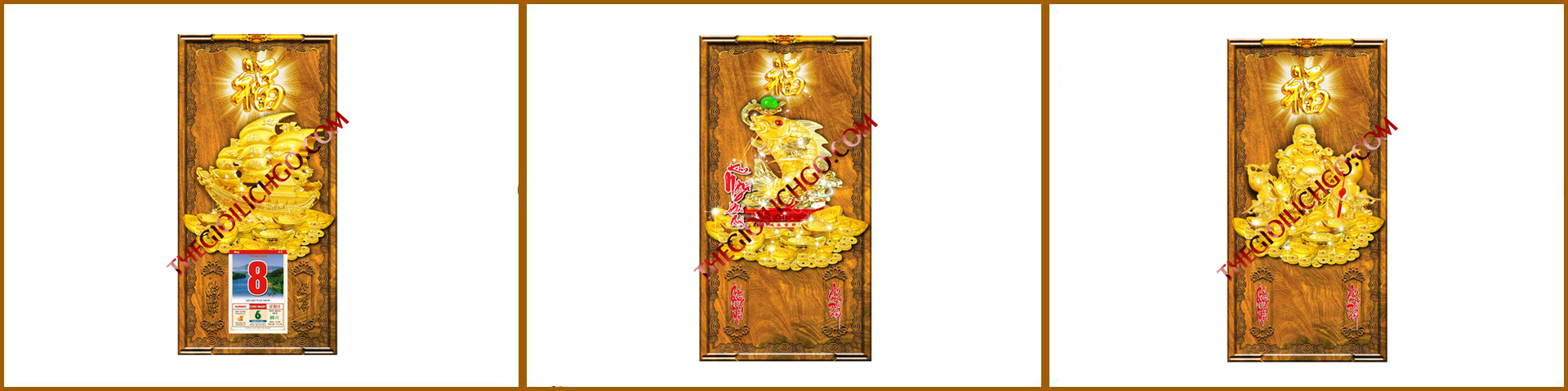  Lịch gỗ tết xuân mậu tuất rất đa dạng về mẫu mã